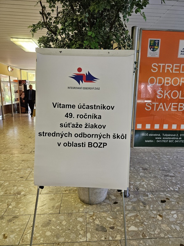 Inšpektorát práce Žilina podporuje vzdelávanie stredoškolákov v oblasti BOZP 1
